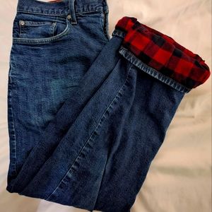 Eddie Bauer fleece lined jeans 34x30 mens